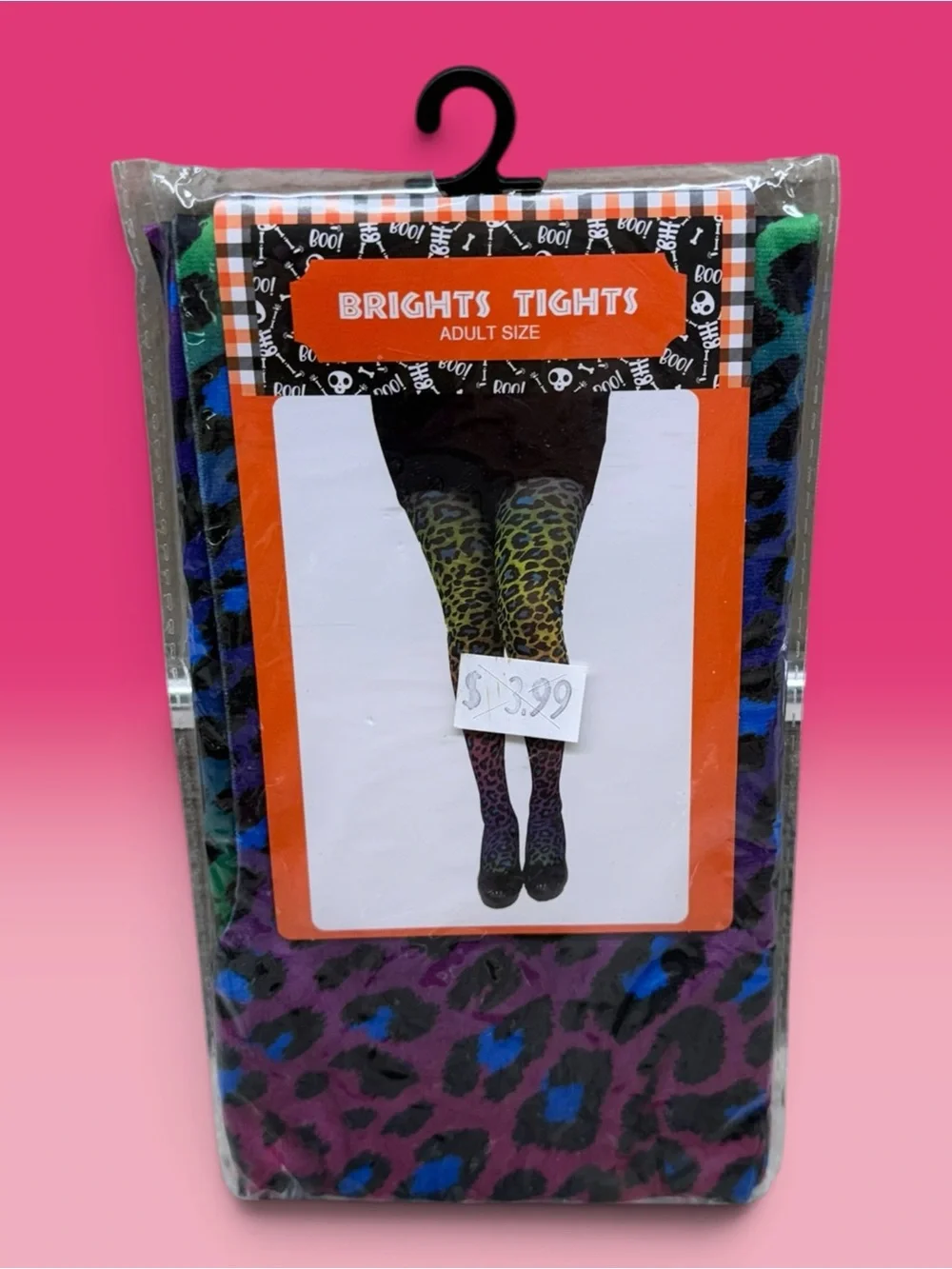Regent Products Halloween Costume Neon Leopard Bright Tights One Size
